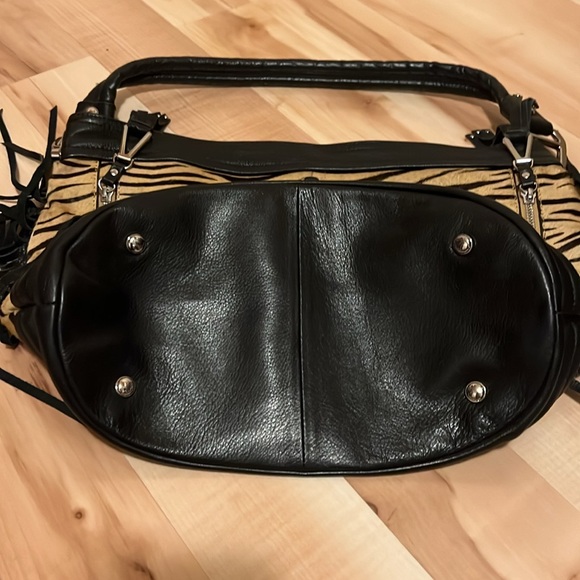 B Makowski Animal Print Calf Hair Bag - Picture 9 of 15